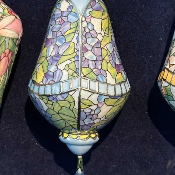 Bradford Exchange Era Of Louis Tiffany Heirloom Porcelain Ornament Collection - Picture 5 of 10